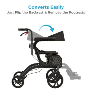 Exclusive Nova Gemini 2 In 1 Rollator Transport Chair - AME
